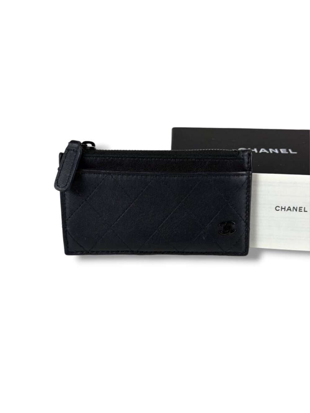 Chanel Quilted Fragment Case Black Wallet